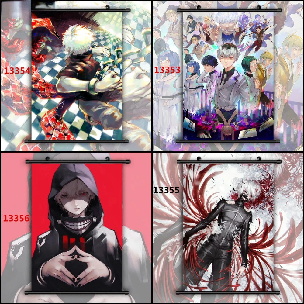 Картина на холсте аниме Токийский Гуль камиширо Риз канеки Кен настенное
