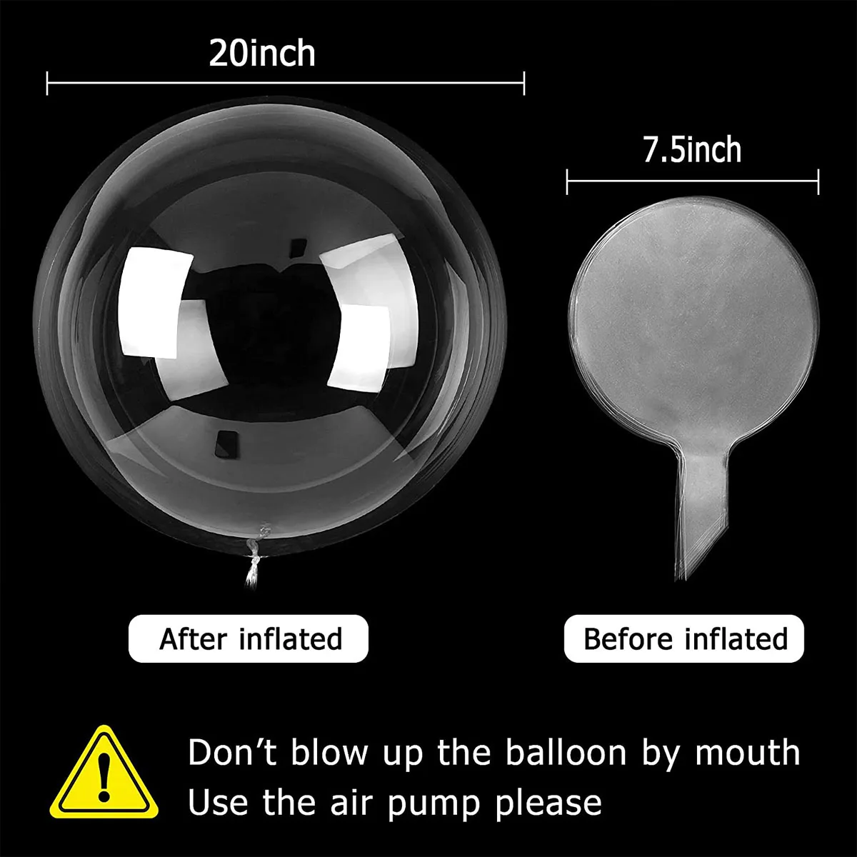 15Pcs 20 Inch Bobo Bubble Balloons Transparent Clear Helium Latex Inflatable Decoration for Wedding Birthday Party | Дом и сад