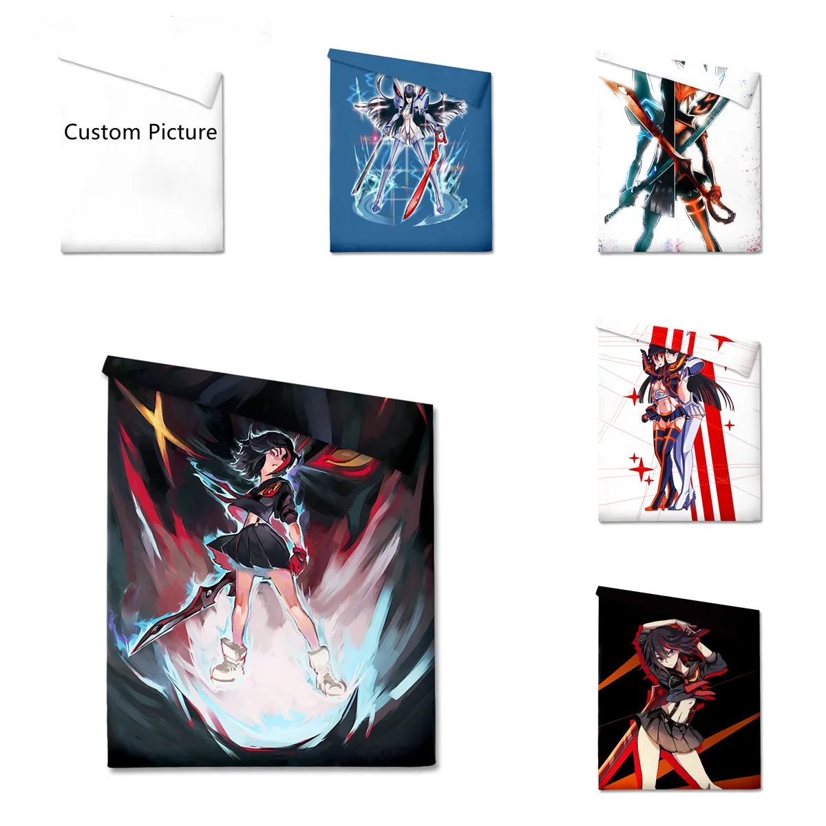

Комплект постельного белья «сделай сам», с 3D мультяшным принтом KILL la KILL, пододеяльник, домашний декор, молочный Материал, домашний текстиль