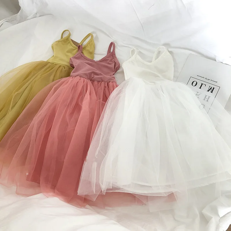 

Children Summer Sling Dress Girls Sweet Princess Dress Beach Dress Children Dress 2-6 Years Old Children Wear