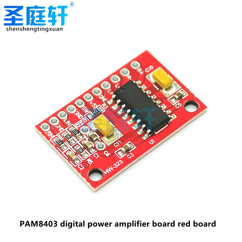 1 PCS PAM8403 Module Digital Power Amplifier Board Miniature Class D Power Amplifier Board 2*3 W High 2.5 ~ 5 v USB Power Supply