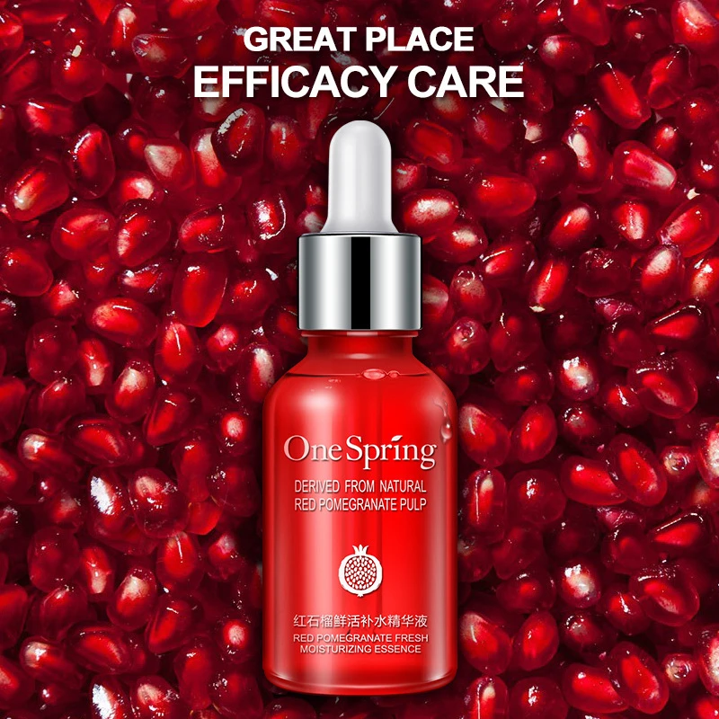 

One Spring Red Pomegranate Nourishing Moisturzing Essence Serum Face Cream Skin Care Whitening Anti Aging Hyaluronic Acid Liquid