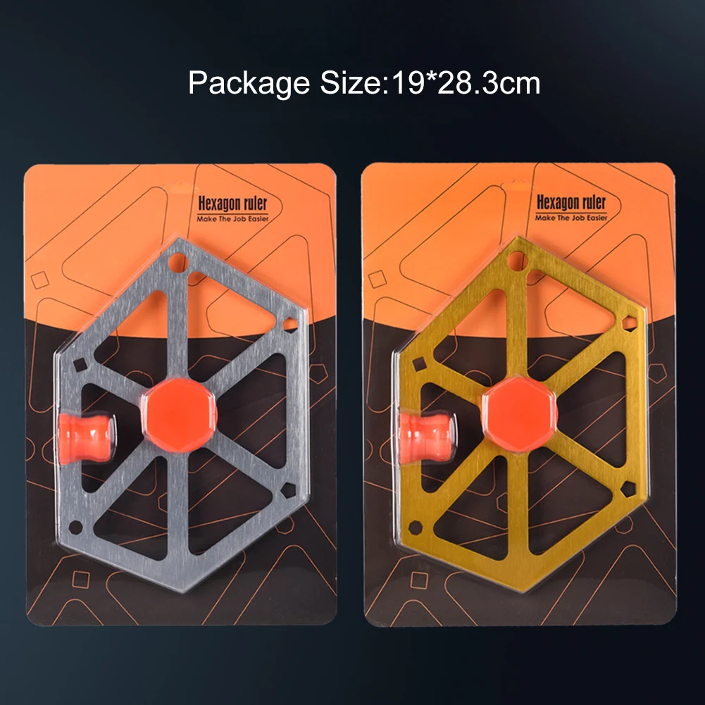 

Woodworking Angle Ruler Multifunctional Magnetic Aluminum Alloy Hexagon Ruler Angle Protractor Gauge Measuring Tools