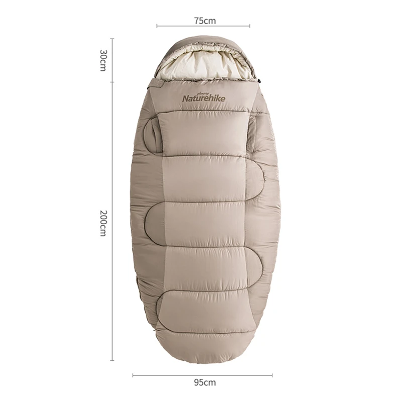 Naturehike Winter Sleeping Bag Pancake Washable Portable Ultralight Adult Cotton Wearable Camping | Спорт и развлечения