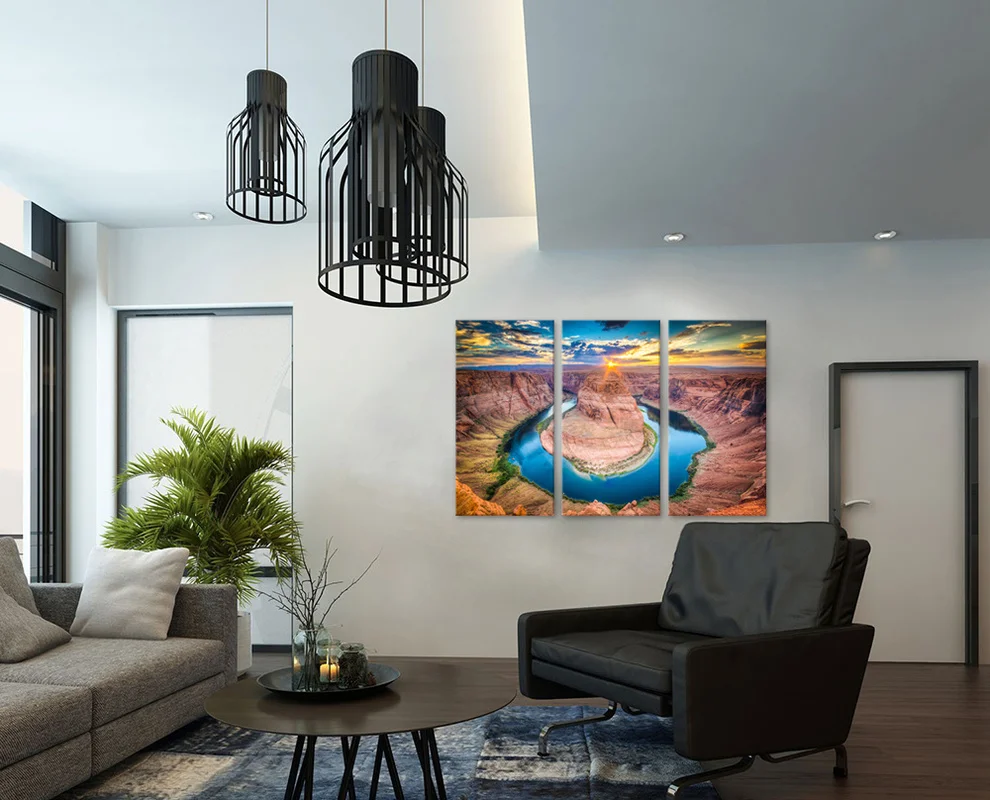 3 шт. холсте дял украшения дома постер Подкова Американский пейзажная живопись