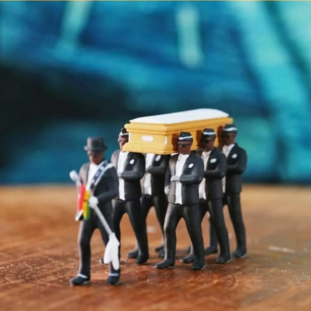 Модель танцевальной команды Pallbearer 1:64 танцевальная фигурка гроба Ганы экшн с