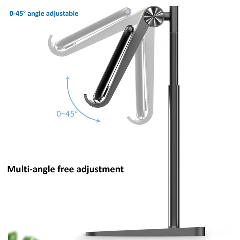 outmix alloy desktop tablet stand phone holder adjustable tablet mobile phone support desk mount for ipad air pro 12 9inch stand free global shipping
