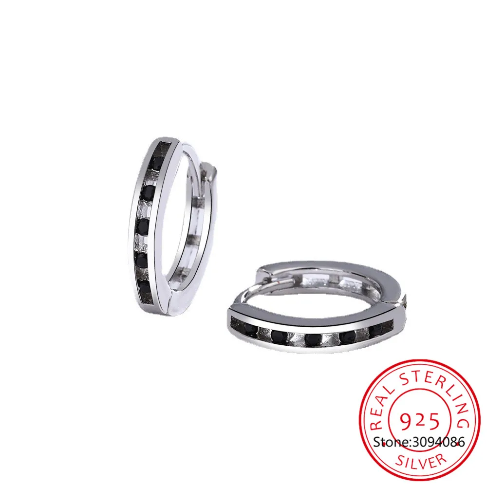 

Серьги-кольца женские из серебра 925 пробы с шпинелью