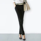 Брюки-карандаш женские, хлопковые, деловые, эластичные, S-4XL, женщины большого размера