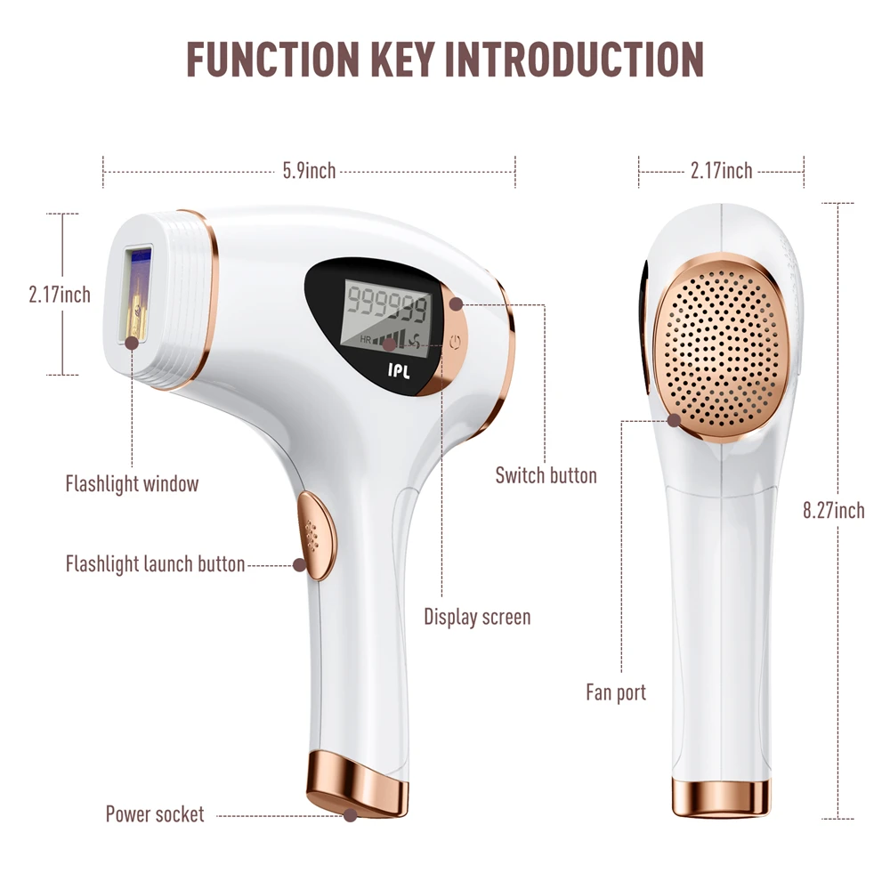 

Laser Epilator Painless IPL Hair Removal System for women bikini facial body Profesional Permanent Hair Remover Device