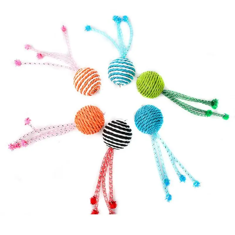 

Baby Octopus Woven By Paper Rope Scratch-resistant Pet Playing Toy Grinding Cat Toy Ball Cat Interactive Toy