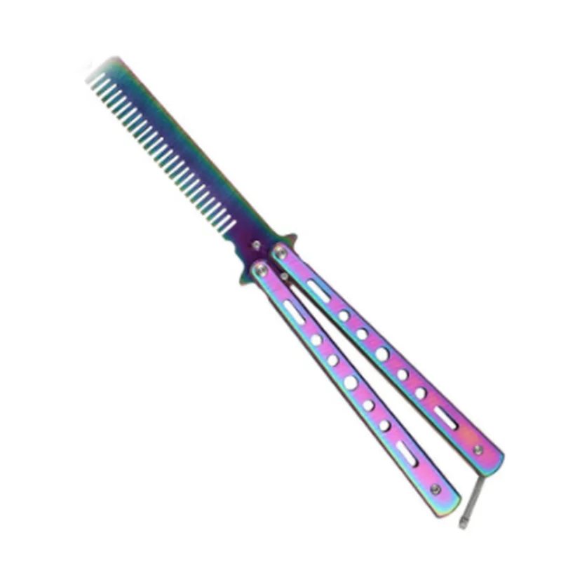 

Outdoor camping practice comb practice knife (Uncut) Butterfly comb practice tool butterfly swing comb multitool