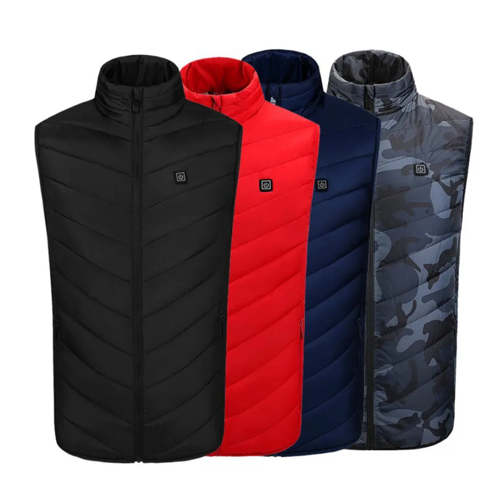 

Winter Outdoor Men Heating Vest Sleevless Jacket Travel Heating Vest Control Temperature Warm Hunting Jacket