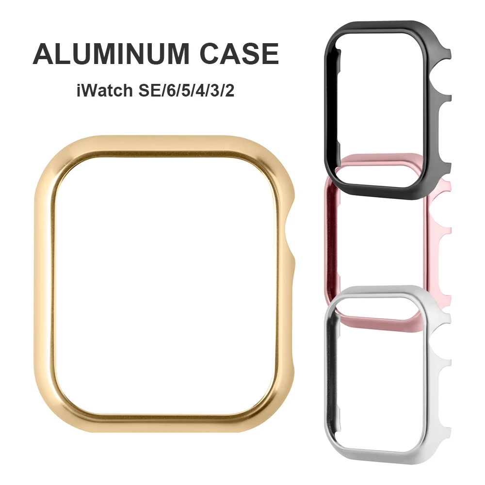 Аксессуары для Apple Watch чехол 44 мм металлический бампер Защитная крышка Рамка iWatch SE