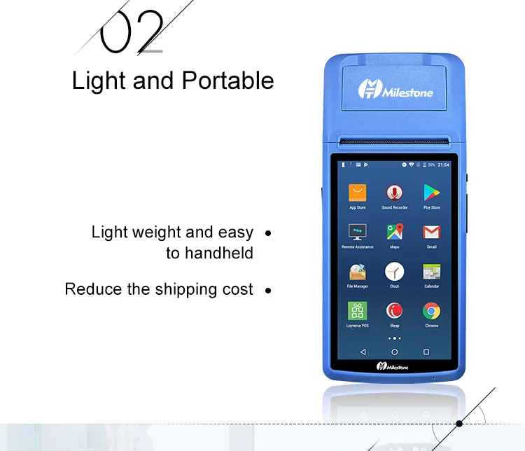 Веха пос-терминал принтер чековый сенсорный экран Bluetooth wifi GPRS POS машина USB SIM Портативный беспроводной Android MHT-M1