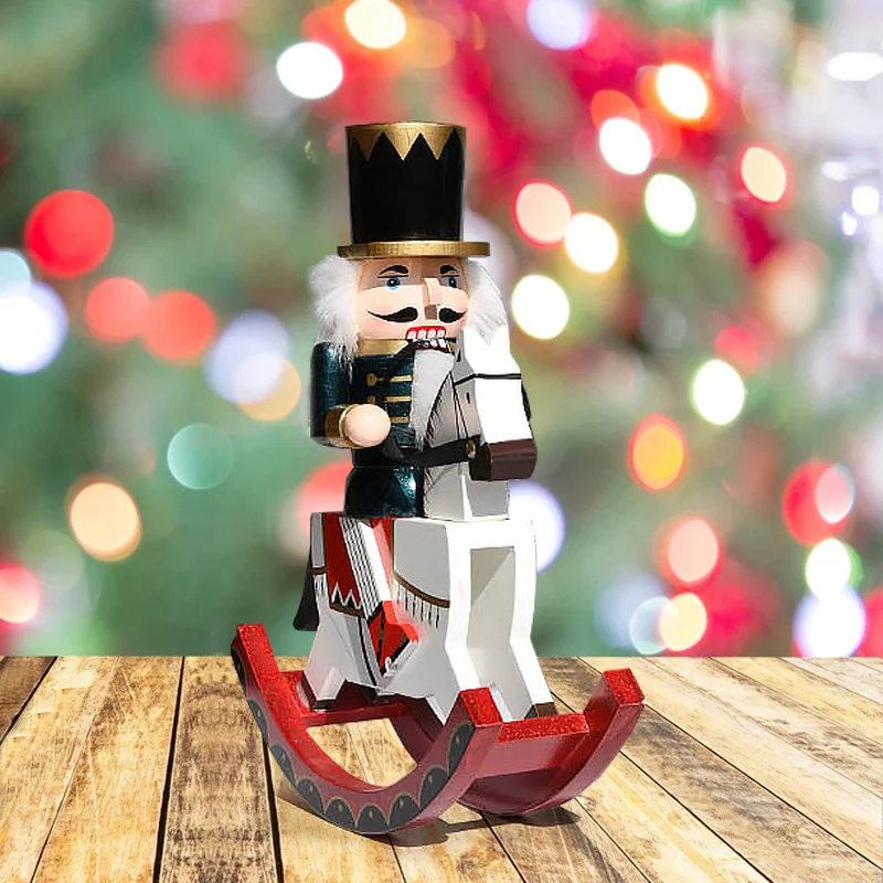 

Деревянная лошадка-качалка для украшения дома, 30 см