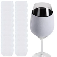 20pcs sublimation blank wine glass sleeves for wine glass sublimation ornaments supplies wine glass sleeve insulator cover