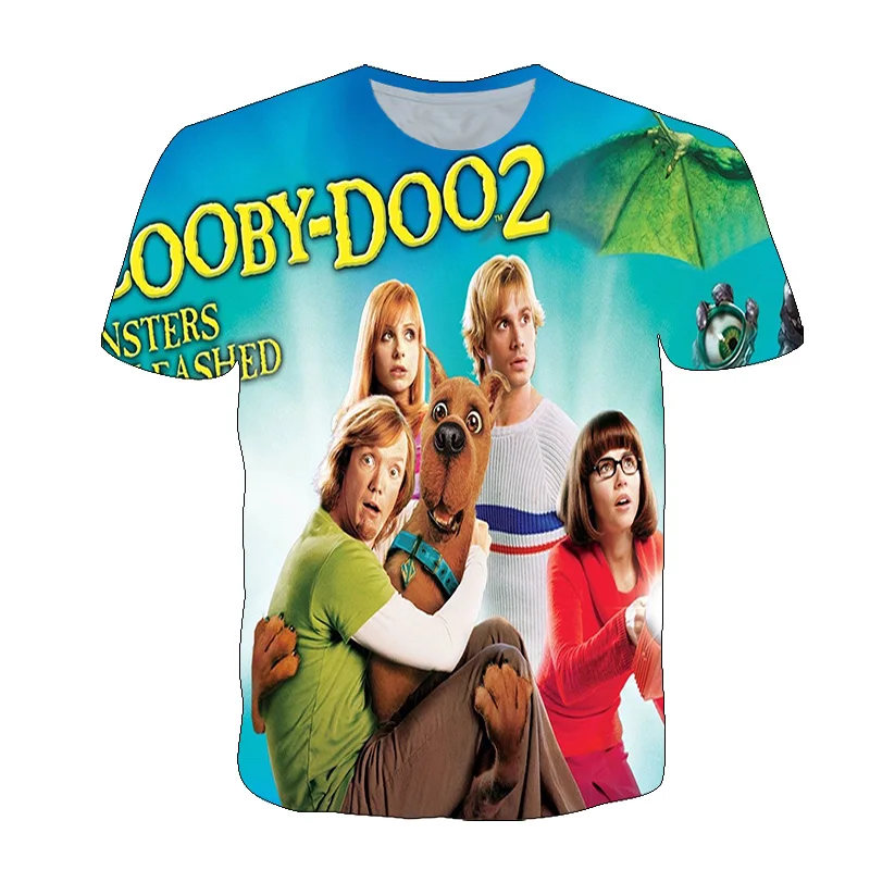 

3D Cartoon Print t- shirt Kids Scooby Doo Boys Clothes Tops Animal T Shirt Girl clothes Funny Kawaii Clothes Anime tshirt 4-14T