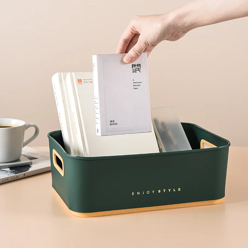 

Clashing Color Storage Basket Portable Kitchen Storage Basket Tabletop Cosmetics Storage Box Bathroom Storage Box Clutter Basket