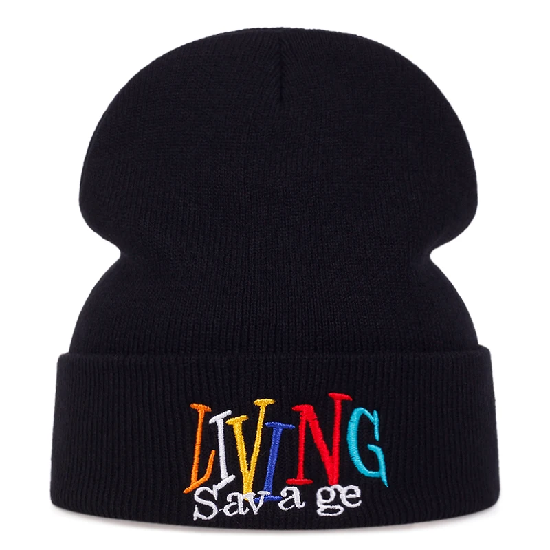 

Шапка-бини с вышивкой в стиле хип-хоп, шапка с надписью для мужчин и женщин, вязаная шерстяная шапка для гостиной, лыжная Теплая Зимняя Шапка-...