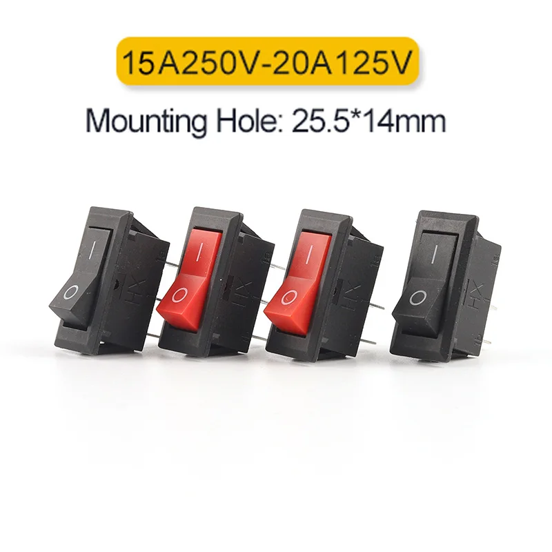 

5PCS Rocker Switch KCD3 5A/20A 250V/125V 33X16mm 2 Position SPST 2/3Pin Snap in ON/OFF ON/ON Car Dash Truck Boat Rocker Switch