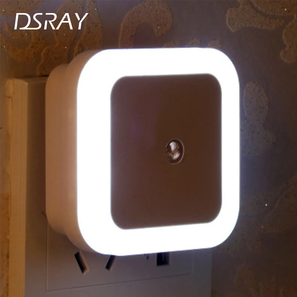 Nersury Light Sensor LED Night light квадратная лампа для детей 110 В 220 спальная мини-Умная Ночная