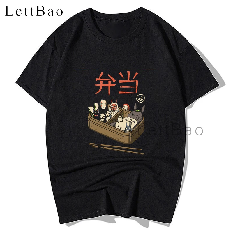 

THE GREAT WAVE OF SPIRITS Totoro Aesthetic Funny Cartoon T Shirt Men Unisex Cool Summer Japanese Anime Ulzzang Tshirt 2021 Tops