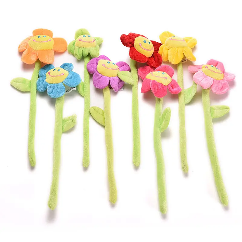 

New Cartoon Curtains Clip Sunflower Plush Flexible Tieback clamps for curtains Toy Home Dcor plush flower Lovely Girls Gift
