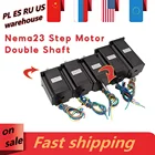 MHCNC 1 шт. 1.2N2N2.2N2.5N3N Двойной Вал D = 8 мм шаговый двигатель Nema23, Гравировальный фрезерный станок, 3D-принтер с ЧПУ