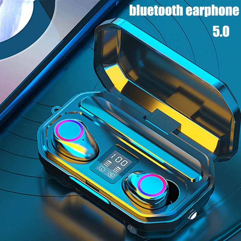 

Беспроводные наушники с шумоподавлением 9D, Bluetooth спортивные наушники, Bluetooth 3300 мА/ч, наушники с сенсорным управлением, Bluetooth водонепроницаем...