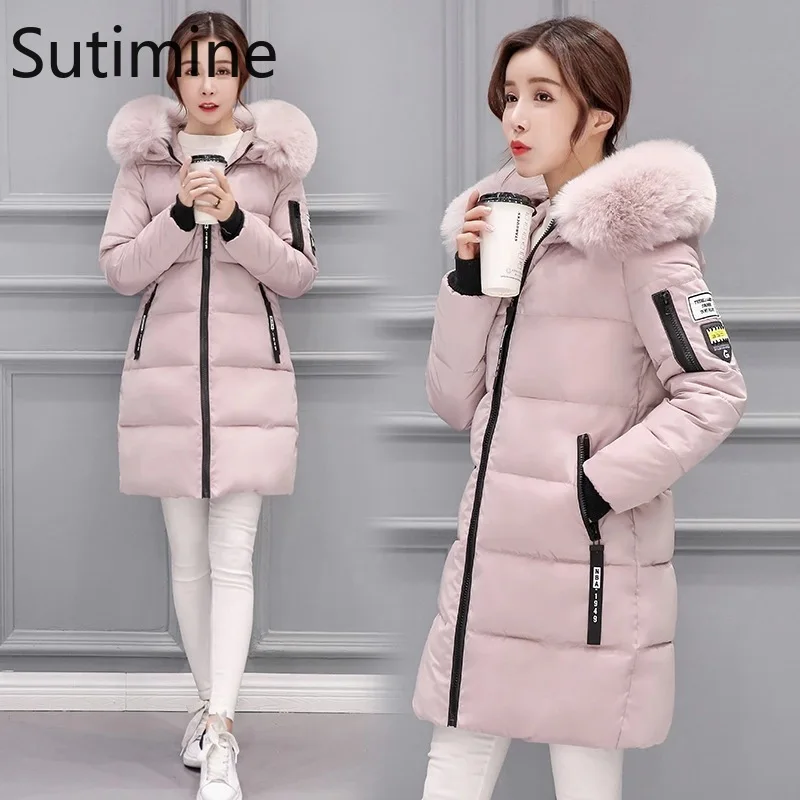 Women's Winter Jacket Slim Down Jacket Female 2022 Solid Women's Jacket  Zipper Office Lady  Women's Winter Down Jackets Casual