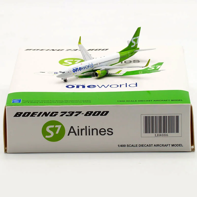 Россия 10 см Boeing B737 800 LH4086 S7 сибирская авиакомпания 1/400 Масштаб Модель самолета