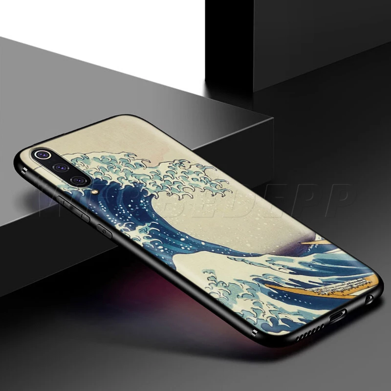 Webbedepp волнистый арт японский чехол для Samsung Galaxy S7 S8 S9 S10 Plus Edge Note 10 8 9 A10 A20 A30 A40 A50 A60 A70
