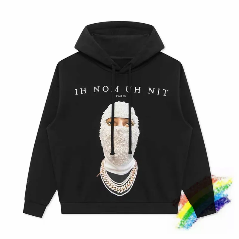 

Толстовка с капюшоном IH NOM UH NIT Mask, Толстовка для мужчин и женщин 1:1, Высококачественный Свободный пуловер с цифровой печатью и капюшоном