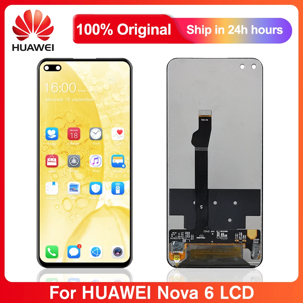 

ЖК-дисплей 6,57 дюйма для Huawei Honor View 30, V30, сенсорный экран, дигитайзер в сборе, запчасти для Honor Nova 6, ЖК-дисплей