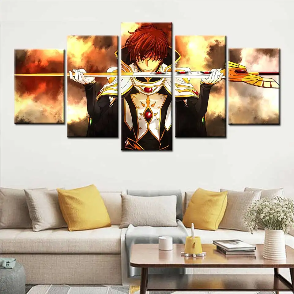 

Japanese anime Code Geass poster Kururugi Suzaku Wall art Canvas Painting Printed Wall Art Pictures For Living Room Home Decor