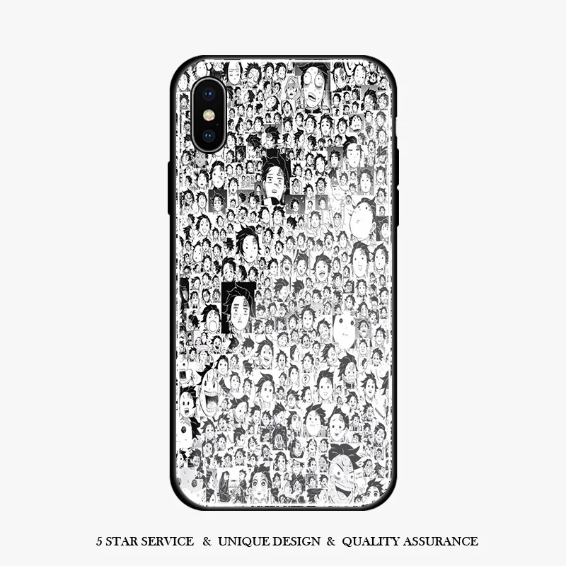 Tanjiro Kamado Kimetsu no Yaiba мягкий силиконовый стеклянный чехол для телефона iPhone 6 6S 7 8 Plus X Xr