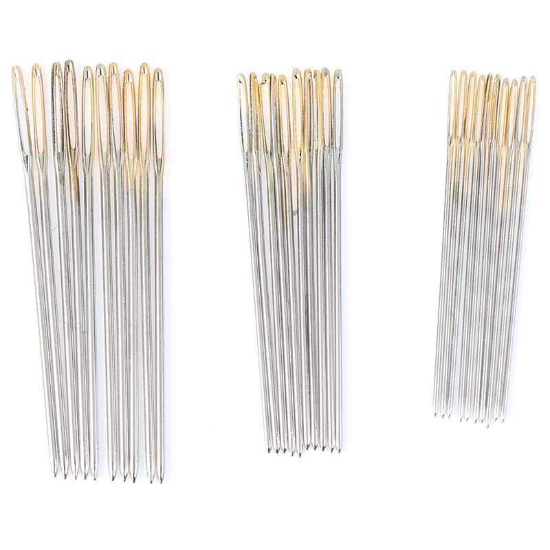 

30Pcs/lot Golden Embroidery Fabric Cross Stitch Cloth Needles Size 22# 24# 26# Sewing Accessories