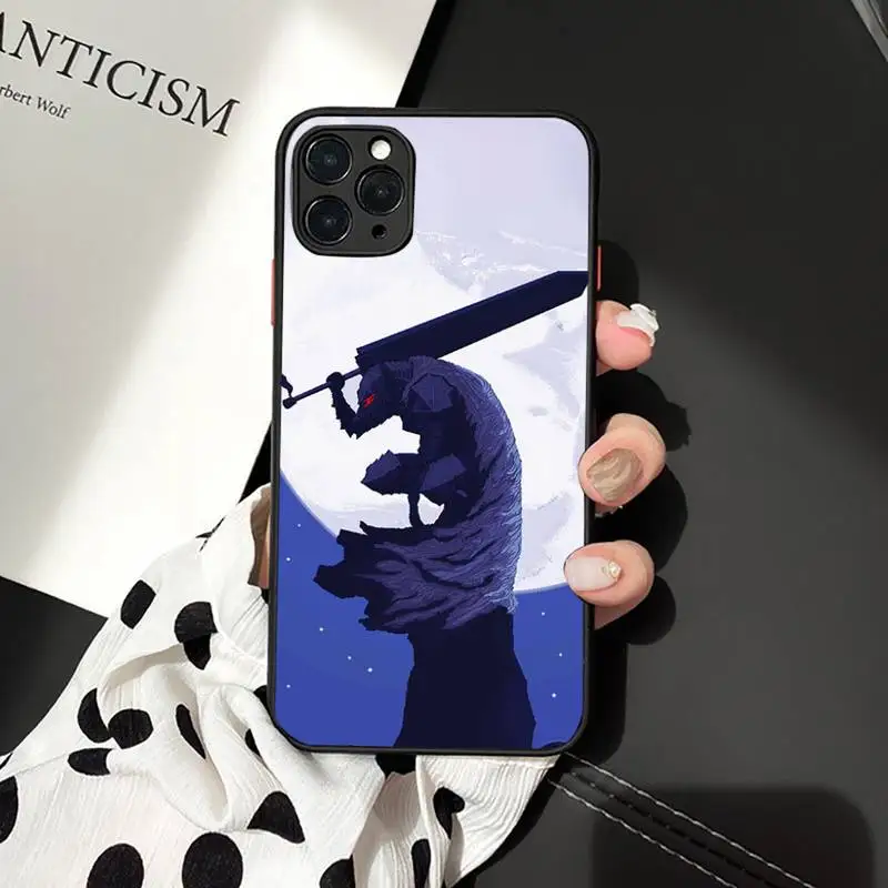 

berserk Phone Case For iphone 12 11 8 7 plus mini x xs xr pro max matte transparent cover