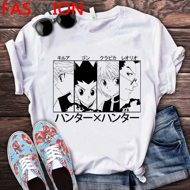 Кавайная футболка Hunter X из японского аниме мужская Милая забавная Killua Zoldyck Hisoka - Фото №1