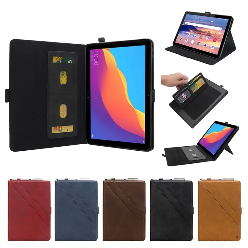 

Case For Huawei MediaPad T5 10 Cover Smart leather Card slot Stand Pouch Bags case For Huawei T5 AGS2-W09/L09/L03/W19 10.1" case