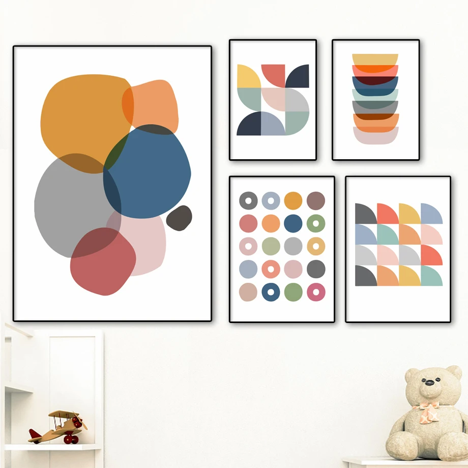 

Abstract Geometric Figure Still Life Nordic Poster Modern Wall Art Canvas Painting Wall Pictures For Living Room Unframed