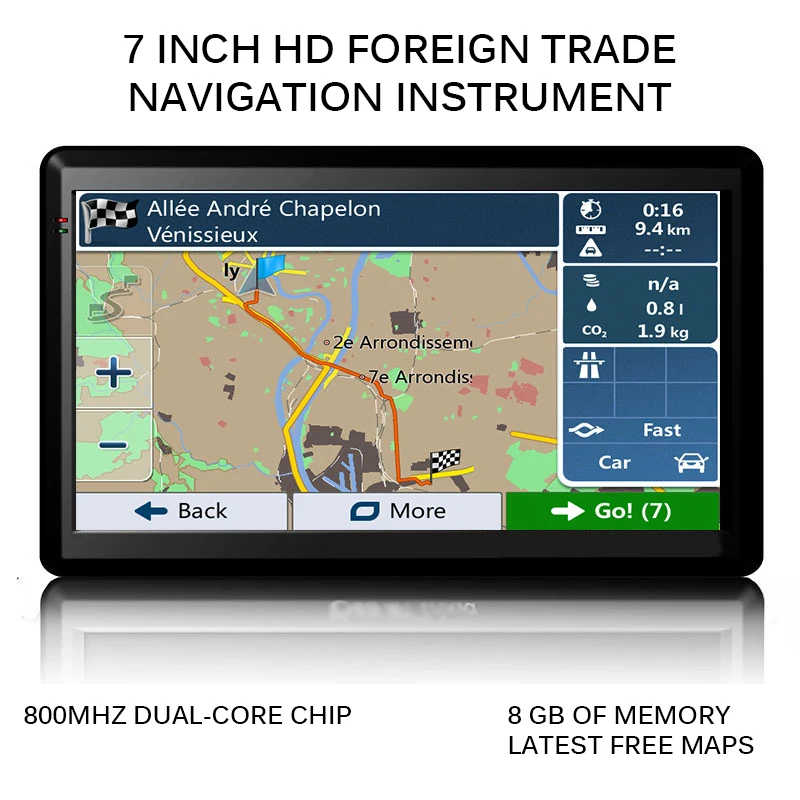 Автомобильный навигатор TIOODRE 7 дюймов HD GPS дюйма 8 ГБ карты HGV дорожная