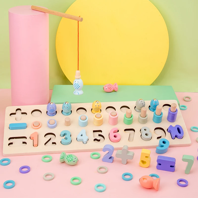 Деревянные игрушки Монтессори для дошкольного возраста подсчет арифметическая