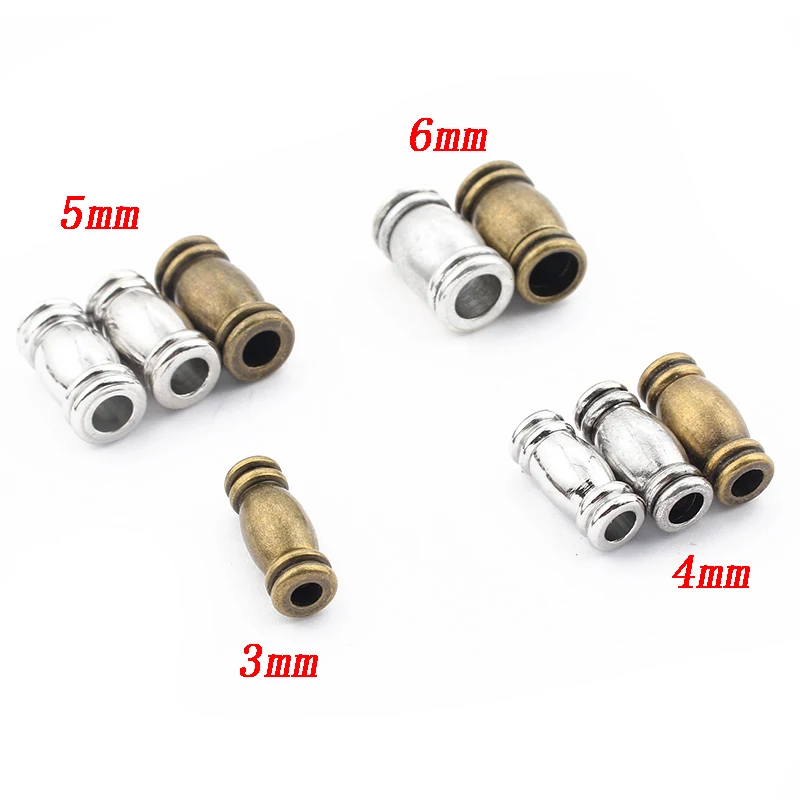10 шт. античные серебряные/Бронзовые колпачки с магнитными застежками для 3 4 5 6 мм