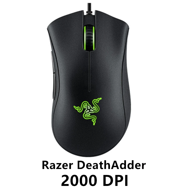 2000DPI No RetailBox Оригинальная Проводная игровая мышь razer DeathAdder 6400 dpi с оптическим сенсором, 5 автономных кнопок для ноутбука, ПК, геймера - Цвет: 2000DPI No RetailBox