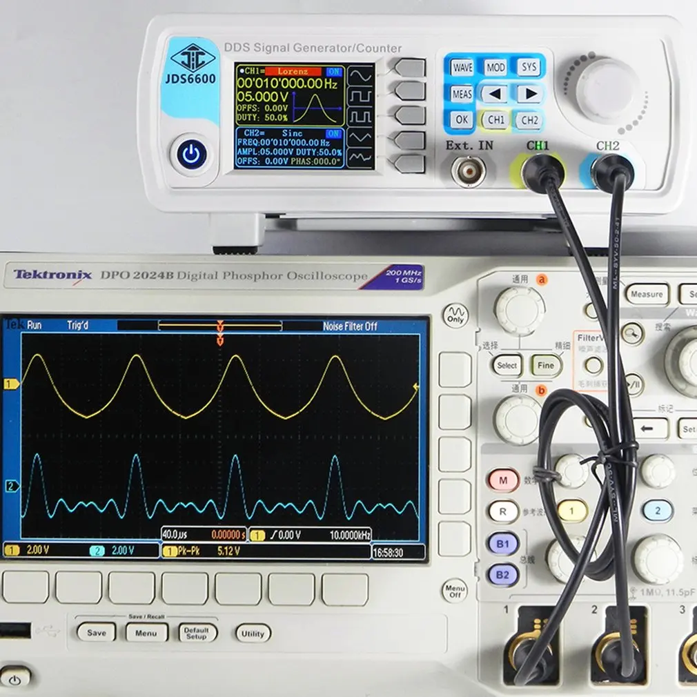 JDS6600US EU AU UK Plug 60MHz Digital Control DDS Dual-channel Arbitrary Waveform Functional Signal Generator Frequency Meter |