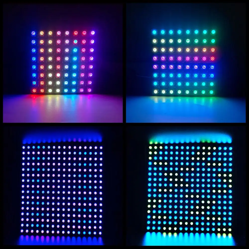 WS2812B RGB 5050 SMD DC5V Гибкая 8x8 16x16 8x32 Пиксельная Панель Матричный экран WS2812 IC