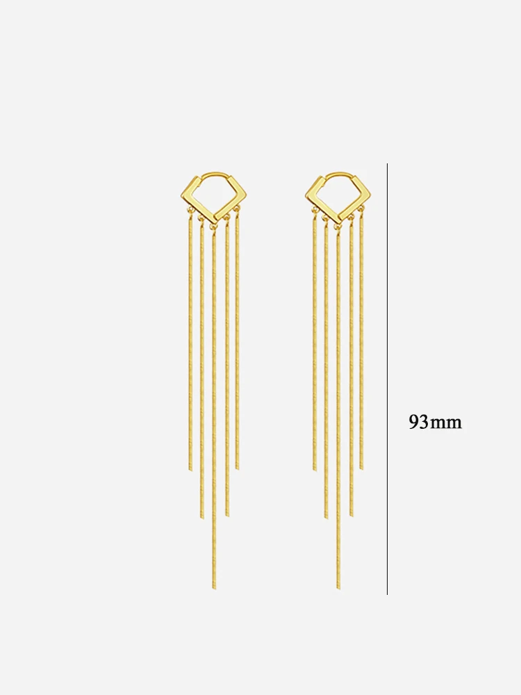 

GHIDBK Wholesale Dainty Irregular Layering Long Tassel Earrings Studs Statement Street Style Chian Stud Earrings Korean Earring