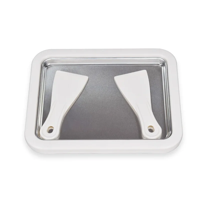 

Ice Cream Maker Yogurt Frozen Pan Mini Fried Yogurts Machine Rolled Ice Cream Maker with 2 Spatulas Fry Ice Plate